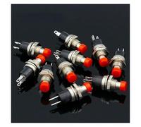 10pcs NO Normally Open Momentary Spring Push Button Switches Red