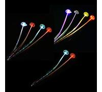 10Pcs Novità LED Light-Up Fibra di Estensione Dei Capelli Clip Multicolore Lampeggiante Barrettes Festival Festa Treccia Treccia Per Le Donne Ragazze Fibra Lampeggiante Barrette