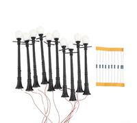 10pcs O Gauge LED Street Light Kit 1:48 Scale Lampade Posts per Modello Ferrovia Scenario Accessori