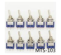 10Pcs ON-OFF-ON 3 Pin 3 Position Latching Toggle Switch AC 125V/6A 250V/3A