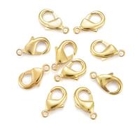10Pcs Ottone Aragosta Claw Catenacci per La Collana del Braccialetto Catena Fine Catenacci Connettori Linker per I Risultati dei Monili Fai da Te 15X8X3Mm Fashion Processing