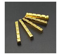 10Pcs Ottone Chitarra Inferiore Curvo Dado 5 Corde Intaglio In Ottone Placcato Oro Chitarra Elettrica Dado 45 * 6 * 9-8mm Accessori Dado per chitarra