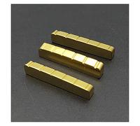 10Pcs Ottone Chitarra Inferiore Curvo Dado 6 String Intaglio In Ottone Placcato Oro Chitarra Elettrica Dado 43 * 6 * 8-7.5mm Accessori Dado per chitarra