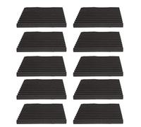 10Pcs Pannelli acustici Pannelli fonoassorbenti Studio Cunei in schiuma Scanalatura triangolare Cotone fonoassorbente per il trattamento acustico del soffitto della parete