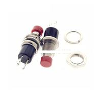 10Pcs PBS-110 No Lock Switch/Self-resetting Push Button Switch Normally Closed Reset Switch RED COLOR PBS110 ICXLPMC