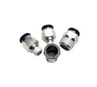 10PCS PC Pneumatico Connettore Rapido Nero Cop NPT Filettatura 1/8 "1/4" 3/8 "1/2" Filo di Zinco esterno Tubo Acqua Aria Connettore(1l4-NPT3l8)