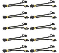 10PCS PCIe 6Pin Mining Cavo, GPU VGA Y-Splitter Cable for Bitcoin Mining, 6 Pin Femmina a 8 Pin (6+2) Maschio, Video Card Power Cavo, Graphics Card PCI Express Extension Cable…