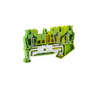 10Pcs PE Din Rail Terminal Blocks1 ST-2.5 PE Connectors Pull Type Three Conductor Spring Ground PE Wire Conductor