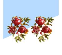 10pcs pendenti di melograno rosso pendenti di lega creativi amuleti di