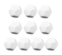 10pcs Pentagonale Angolo 12lati Cubo Bianco Strumenti Matematici Per Bambini Giocattoli Educativi Gioco Da Tavolo Accessori Acrilico Dadi Caso