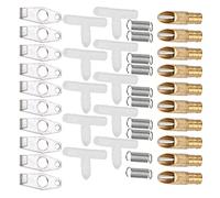 10pcs per Animali Domestici, Alimentatore Bevitore di Capezzoli in Acciaio Inossidabile 10pcs/ Alimentatori Automatici Set per Caviglia TS per Topo di Ratto Ferretti di Coniglio (Duckbilly bianco)