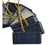 10PCS per mini pannello solare caricabatterie 5V 60mA con cavo da 15 cm progettato per soluzioni di energia solare fai da te e piccoli dispositivi