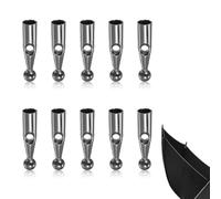 10PCS Perline Coda Ombrello Parti di Riparazione Ombrello - Perline Coda Ombrello Punte Terminali Di Ricambio Copertura Universale In Osso Per Ombrello In Metallo Per Copertura Ombrello Pieghevole