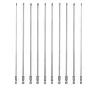 10pcs PH2 Phillips Screwdriver Bit 1/4" Hex Shank 10" Long 0.18" Rod Magnetic