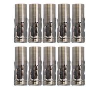 10Pcs Portalampada Candela E14 Tubo di Metallo per Base della Lampada a Candela 25x80mm (Bronzo Verde)