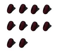 10pcs Posteriore Riflettore Parafango Ovale Warnning Rosso Nero
