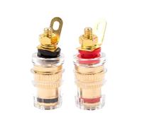 10PCS Presa a Banana 4mm Wire Binding Post Spina di Rame Amplificatore di Potenza Altoparlante Terminale Cavo di Cristallo Adattatore jack Connettore(5 Red 5Black)