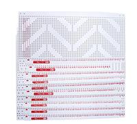 10pcs Punch Cards Plastic White Soft Durable Professional Hole Punched Index Cards for Household Knitting Machine SRP325 SRP50 SRP60 SRP60N
