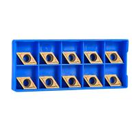 10pcs punte di tornitura in metallo duro dorato inserti frese per utensile di fresatura del tornio DCMT11T304-HM YBC251