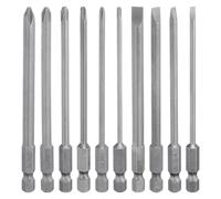 10pcs punte per avvitatore magnetiche a croce e piatte Phillips