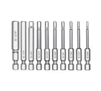 10Pcs Punte Per Cacciavite Forte Acciaio Legato 5/64 3/32 7/64 1/8 9/64 5/32 3/16 7/32 1/4 5/16 10 in 1 Set di Cacciaviti Set di Punte Accessori per Utensili Elettronici Strumenti di Riparazione