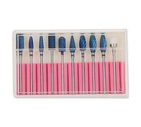 10pcs Punte Trapano per Unghie Manicure, Set di Punte Fresa per Unghie in Acciaio al Tungsteno per Manicure, Pedicure, Nail Drill Bits Set per Manicure(Confezione 10)