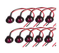 10pcs Purple 3/4" Bullet Round LED Side Marker Lights for Trailer Truck RV