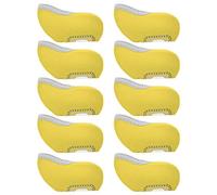 10pcs PUTTER COPERS COPERS | Vedi - Attraverso le guardie della finestra bastoncini di ferro | Compatibile a sinistra e destra | Materiale neoprene robusto | Design on/off. (Yellow)