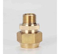 10pcs Rame Flaring Direttamente Connect 1/4" 3/8" 1/4" Maschio Ottone Filettatura espansione Rame Estuario Svasato connettore dell'adattatore 1/8"(14mm Pipe OD,14)