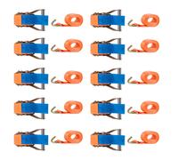 10PCS Ratchet Tie Down Cargo cinghie larghezza 50MM lungo 6M Resistente 5000kg