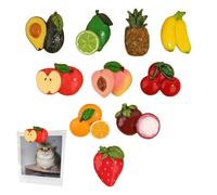 10PCS Realistic 3D Fruit Magnets Cute Resin Fridge Decor For Kitchen | 10 Piece 3D Fruit Magnet Set With Cute Realistic Designs For Fridges, Lockers, Whiteboards, Maps, Workplaces, Classrooms