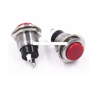 10PCS Red Reset Switch DS-318 12mm Round Push Button Switch Without Lock For Horn Doorbell 3A 125VAC RUAJOGYNVM