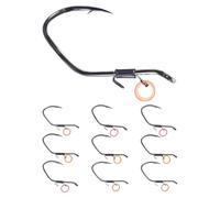 10pcs Resistente alla corrosione Amo Da Pesca In Acciaio Ad Alto Carbonio Esche Morbide Pesci Per Maggiore Attrazione Pesce Pesce Acqua Dolce Pesca