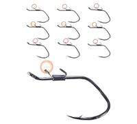 10pcs Resistente alla corrosione Amo Da Pesca In Acciaio Ad Alto Carbonio Esche Morbide Pesci Per Maggiore Attrazione Pesce Pesce Acqua Dolce Pesca