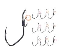 10pcs Resistente alla corrosione Amo Da Pesca In Acciaio Ad Alto Carbonio Esche Morbide Pesci Per Maggiore Attrazione Pesce Pesce Acqua Dolce Pesca