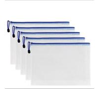 10pcs Rete Cerniera Borsellino A4 A5 B5 Impermeabile Matita Storage Borsa Scuola