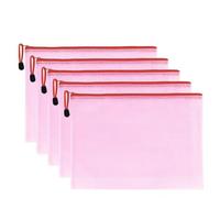 10pcs Rete Cerniera Borsellino A4 A5 B5 Impermeabile Matita Storage Borsa Scuola