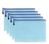 10pcs Rete Cerniera Borsellino A4 A5 B5 Impermeabile Matita Storage Borsa Scuola