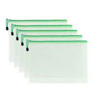 10pcs Rete Cerniera Borsellino A4 A5 B5 Impermeabile Matita Storage Borsa Scuola