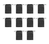 10Pcs Riutilizzabili Non Tessuto Scarpe Borse di Stoccaggio Resistente Traspirante Design per Abbigliamento Stagionale Accessori Proteggere Antipolvere Indumento Accessori Borse, Nero , 15x20cm