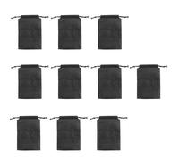10Pcs Riutilizzabili Non Tessuto Scarpe Borse di Stoccaggio Resistente Traspirante Design per Abbigliamento Stagionale Accessori Proteggere Antipolvere Indumento Accessori Borse, Nero , 15x20cm