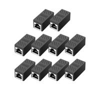 10pcs RJ45 Coupler, Network Coupler, Ethernet Connectors, Shielded Inline Coupler for Cat7/Cat6/Cat5e/Cat5 Ethernet Cable Extension Connector - Female