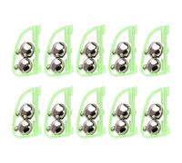 10pcs Rod Allarme Morsi Esche Esche Glow Night Indicatori Campane Arco Doppie Campane Allarme Attrezzatura Attrezzatura Da Pesca Gadget