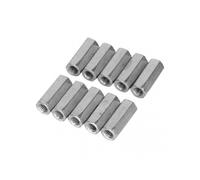 10pcs Rod Nut Hex Hexagonal Sleeve Nut Doff Threaded Fasteners (m6 * 25)