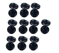 10PCS Rose Design Specchio Rossetto Holder Compact Travel Size Cosmetic Storage Case per Lip Gloss San Valentino Regalo Amichevole Trucco Packaging Bottiglie, Nero