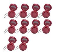 10PCS Rose Design Specchio Rossetto Holder Compact Travel Size Cosmetic Storage Case per Lip Gloss San Valentino Regalo Multicolore Rossetto Vasi, Rosso
