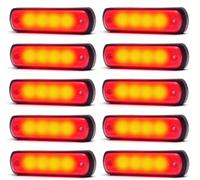 10pcs Rosso 12/24V LED Posizione Posteriore Evidenziatore Neon Lampade Luci per