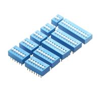 10PCS Rosso Blu Interruttore A Levetta Spaziatura 2.54MM DIP Dial Il Codice Interruttore 1 2 3 4 5 6 7 8 9 10 12 PIN Interruttore Rapido(Blue,DIP_10PCS_10P)