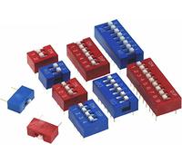 10PCS Rosso Toggle Switch Spaziatura 2.54MM DIP Dial The Code Switch 1 2 3 4 5 6 7 8 9 10 12 PIN Quick Switch (Color : Red, Size : 12)(7)