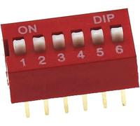 10PCS Rosso Toggle Switch Spaziatura 2.54MM DIP Dial The Code Switch 1 2 3 4 5 6 7 8 9 10 12 PIN Quick Switch (Color : Red, Size : 12)(1)